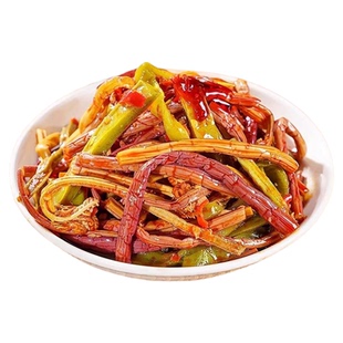 红油双脆贡菜蕨菜剁椒老长沙特色即食下饭菜香辣脆爽解馋零食小吃
