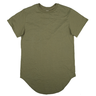 高街欧美短袖T恤男休闲运动肌肉大码过臀兄弟健身宽松打底衫上衣