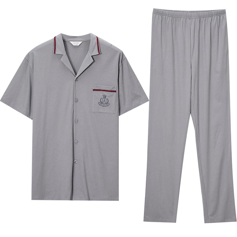 短袖纯色简约风宽松青年家居服