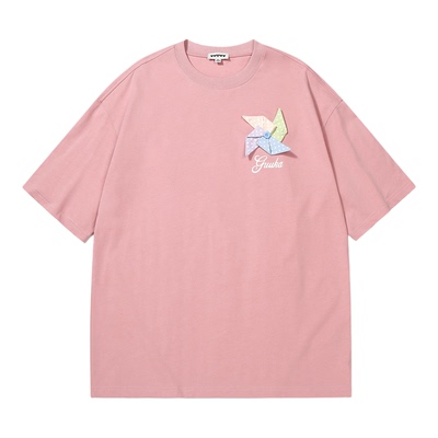 GUUKA重磅纯棉彩虹豆情侣T恤