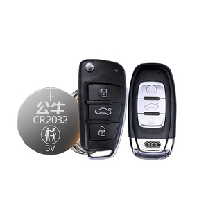 适用奥迪汽车钥匙电池A4 A6l Q3 Q5 a3 A7l Q7 Q6遥控器Q5l纽扣电子CR2032 A4l A6 A7 A8 Q4etron RS4新款20