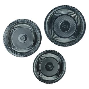 一次性餐盘塑料盘子户外盘装菜家用碟盘透明圆形野餐餐厅商用酒席