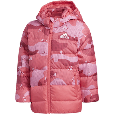 Adidas/阿迪达斯正品 当季小童LK J AOP DOWN J羽绒服 EH4141