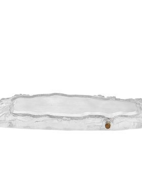 新中式风波浪纹琉璃托盘软装配饰