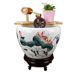 景德镇陶瓷金鱼缸庭院水缸户外养鱼阳台鱼缸乌龟睡莲荷花盆缸家用