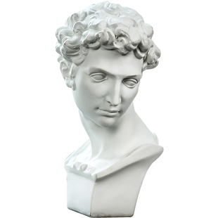 小石膏像小卫大卫琴女马赛自由女神维纳斯树脂迷你石膏像模具摆件美术教具装饰北欧人物人像人头雕塑素描画室