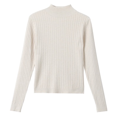 半高领短款加绒毛衣女装2025新款秋冬加厚一体绒小个子内搭打底衫