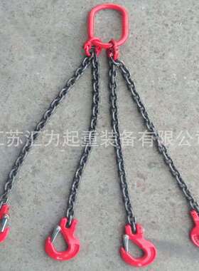 链条厂家供应 80级起重链条索具15t6m 2叉链条索具22mm