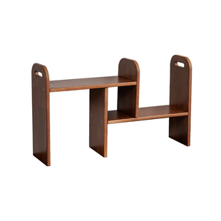 实木桌面书架置物架学生收纳架客厅卧室家用简易书架办公桌书立架