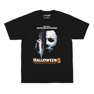 Halloween月光光心慌慌万圣节短袖面具杀手Michael Myers街头T恤
