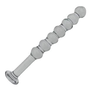 高硼硅玻璃按摩棒实心小尺码圆润无毛刺不规则通透亮白棍保健器具