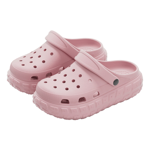 厚底洞洞鞋女士夏季EVA外穿增高防滑厚实轮胎底透气逛街凉拖鞋女