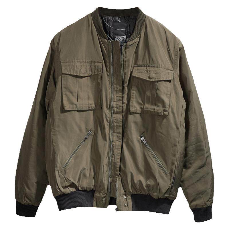 棒球领夹棉MA1飞行夹克棉服外套