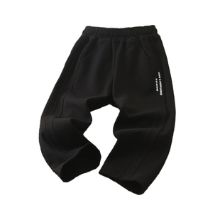 男童裤子加绒秋冬棉2025新款运动儿童韩版潮休闲中大童校服长裤