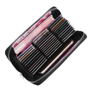 防盗刷卡包男女士多卡位大容量银行卡套夹钱包一体真皮证件收纳包