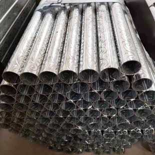 压花镀锌管 压花菱形花纹管 厂家货源花纹焊管 扶手花纹管