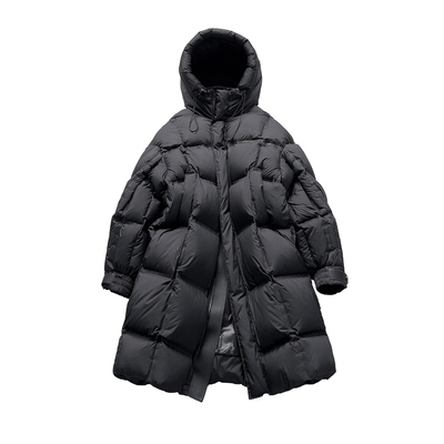 环球长款羽绒服茧型大廓形面包服