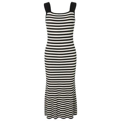 INSPIRE肌理宽肩带针织连衣裙