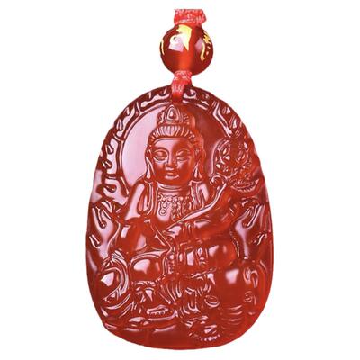 红玛瑙本命佛守护神吊坠护身项链
