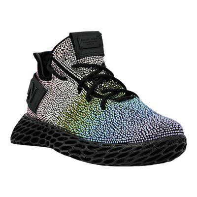 PhilippPlein男鞋彩虹色水钻铺镶镂空骨架底休闲运动鞋跑步鞋