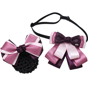 领花女职业银行头花领结套装建行农行邮政空姐高档衬衫西装领饰品