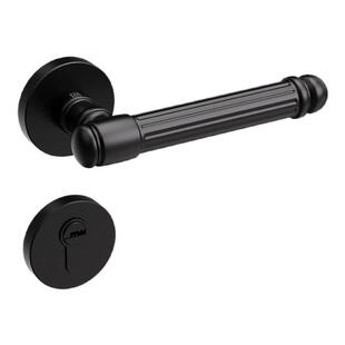 名门静音法式门锁室内卧室房门锁实木门分体锁具金色黑色门把手