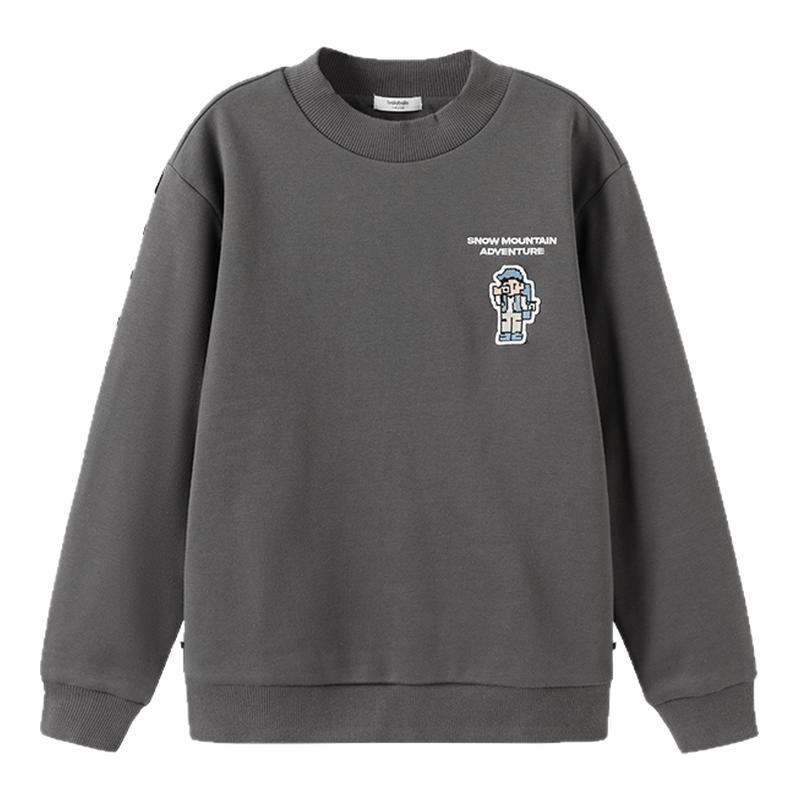 巴拉巴拉男童卫衣大童加厚打底衫儿童衣服加绒上衣秋冬装新款童装