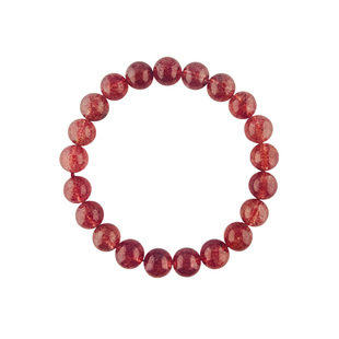 天然草莓晶手串9A车厘红手链高级感转运珠送闺蜜生日礼物招桃花女