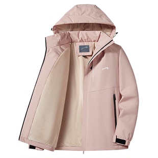 贵人鸟冲锋上衣女外套夹棉秋冬款棉服妈妈冬装外套女士三合一风衣