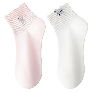 纯棉袜子女款夏薄款2026新款爆款青少年学生女童大童女孩可爱短袜