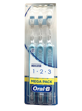 OralB欧乐B牙刷中毛清洁力强