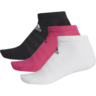 Adidas/阿迪达斯官方正品新款男女舒适透气及踝袜三双装DZ9386