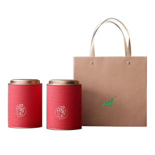 茶叶罐中号茶叶包装纸罐通用密封茶叶盒空盒圆罐茶叶包装礼盒定制