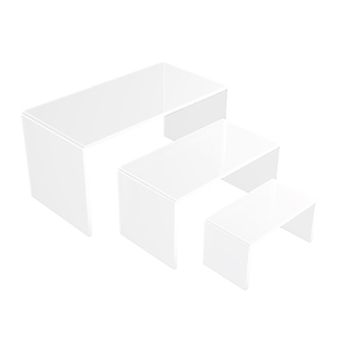 亚克力置物架展示架桌面书桌增高架杯子透明收纳架橱柜隔板分层架