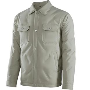 HLA/海澜之家轻商务系列轻薄款羽绒服25秋冬新衬衫领工装外套男士