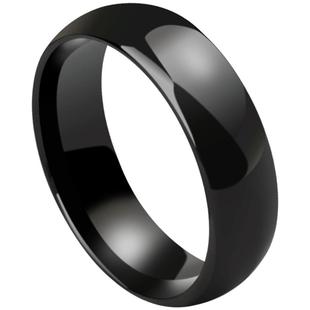 飒雅太空陶瓷戒指情侣对戒白瓷黑色男士单身尾戒女简约高级感指环