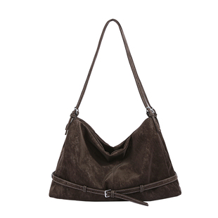 休闲复古磨砂皮托特包女2026新款大容量手提包时尚百搭单肩腋下包