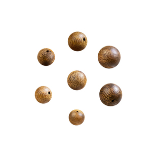 木质散珠天然沉香小叶紫檀老山檀绿檀木桃木单珠串珠手串diy配件