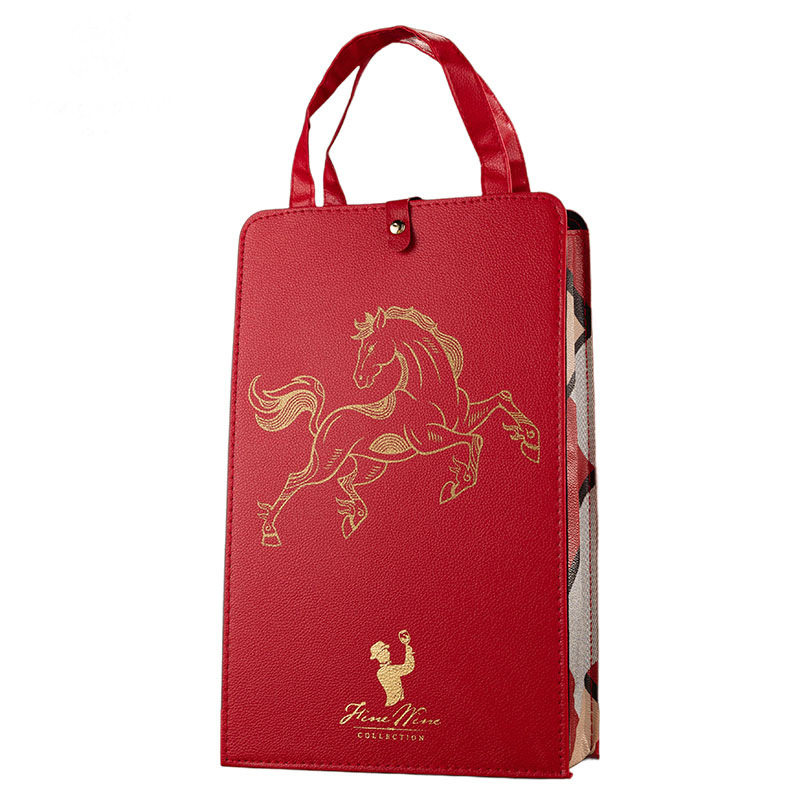 本命年红色新年礼品红酒盒