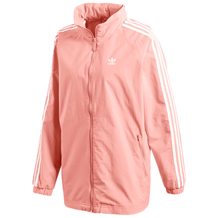 Adidas/阿迪达斯正品 三叶草 粉色连帽风衣夹克运动外套 DH4591