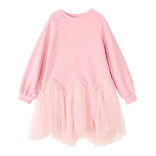 笛莎官方旗舰童装女童加绒连衣裙冬季新款女孩儿童时尚保暖公主裙