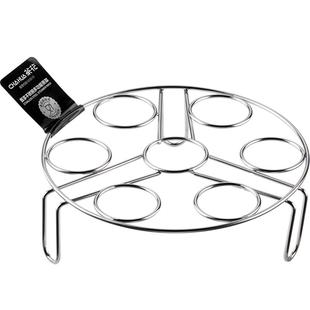 茶花不锈钢隔水蒸蛋架子家用蒸架 电饭锅蒸笼高压锅内支架高脚