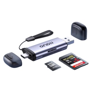 绿巨能相机读卡器SD卡TF卡CCD卡佳能索尼高速传输内存卡typec转换器手机电脑通用多功能合一USB3.0官方旗舰店