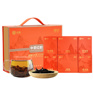 中茶红茶红韵礼盒240g福建大红袍安徽祁门红茶礼盒装送礼选中粮