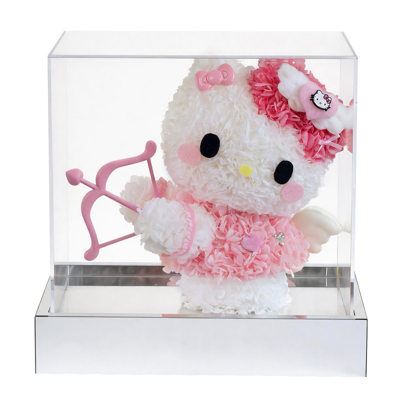 永生花亚克力盒Hellokitty情人节纪念日生日礼物送女朋友闺蜜老婆