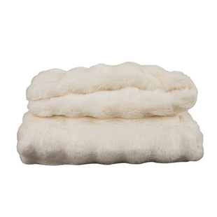 仿兔毛毯子毛毯盖毯双面绒抗静电沙发装饰毯兔绒泡芙皮草加厚冬季