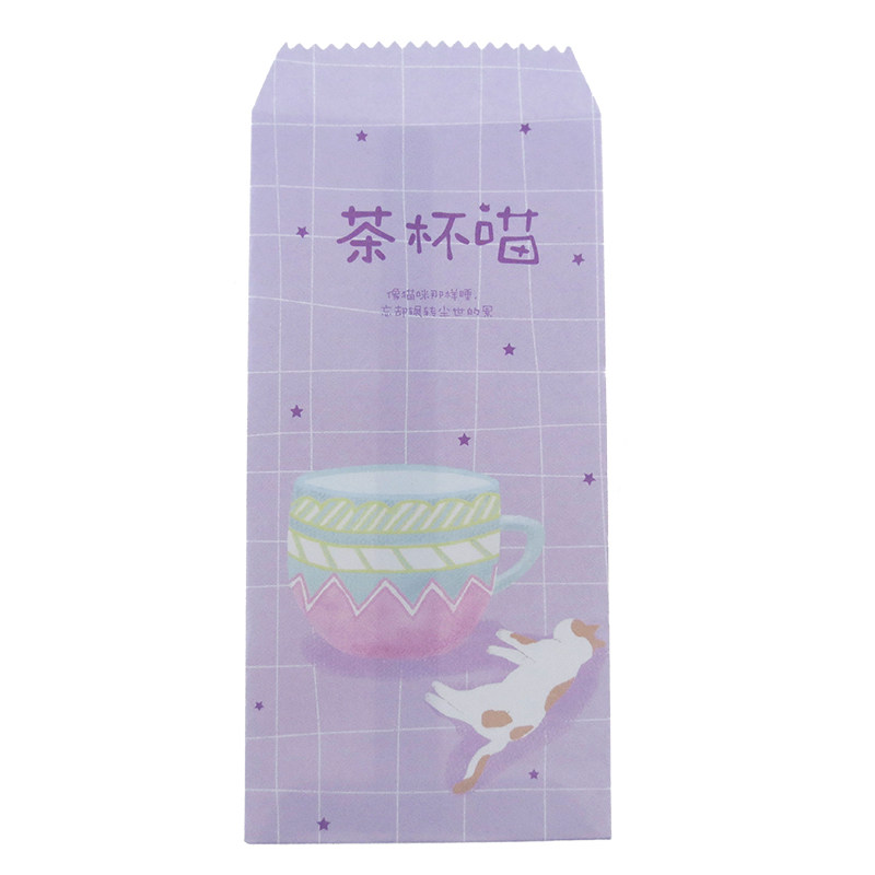 彩色猫咪可爱信封5个装