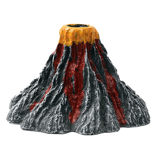 鱼缸装饰品小摆件增氧泵配件造景仿真假火山岩石火山口树脂岩浆