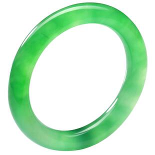 七彩云南翡翠手镯帝王绿细糯冰种玉石满阳绿圆镯玉高端镯子女款