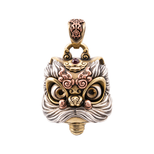 琢匠瑞狮点睛醒狮吊坠男士国风吉祥物挂坠原创龙年解压眨眼挂件